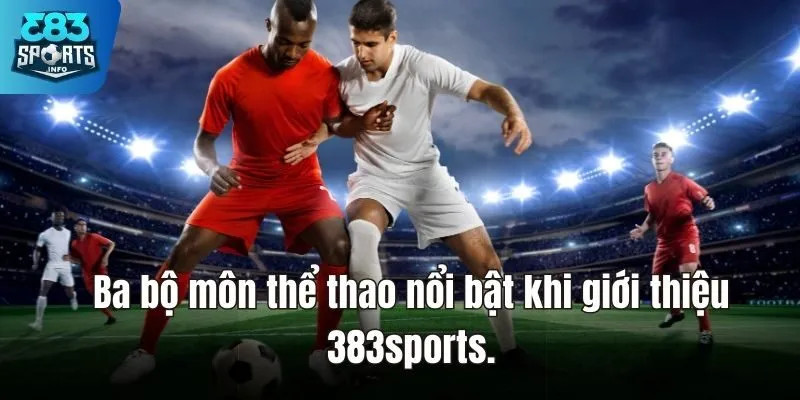 Ba bộ môn thể thao nổi bật khi giới thiệu 383sports.
