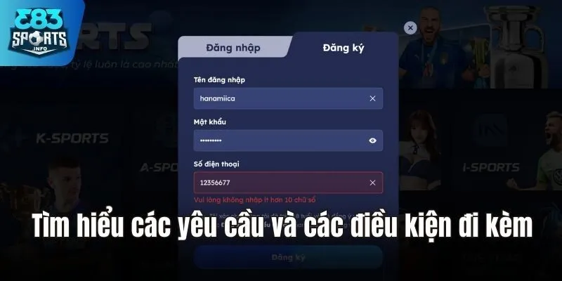 Tìm hiểu các yêu cầu và các điều kiện đi kèm.