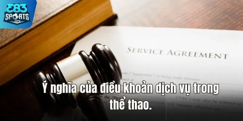 Ý nghĩa của điều khoản dịch vụ trong thể thao.